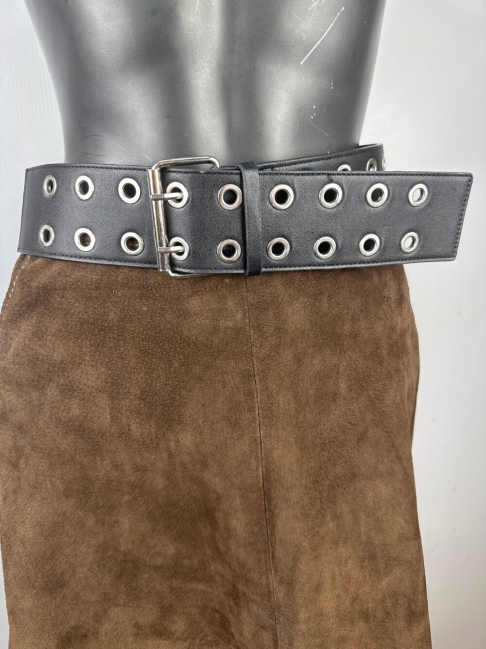 KILLSTAR Grommet Buckle Belt Black Silver Elastic Panel Unisex Adjustable